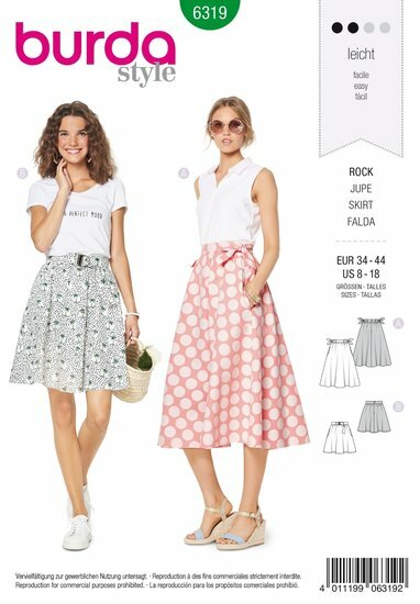 Burda Patroon 6319 - Rok