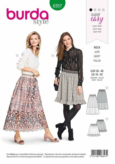 Burda Patroon 6357 - Rok
