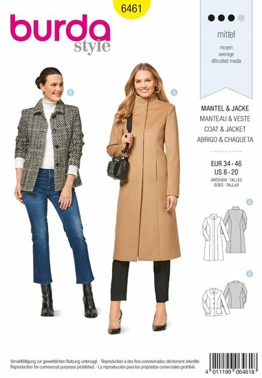 Burda Patroon 6461 - Mantel en Jas