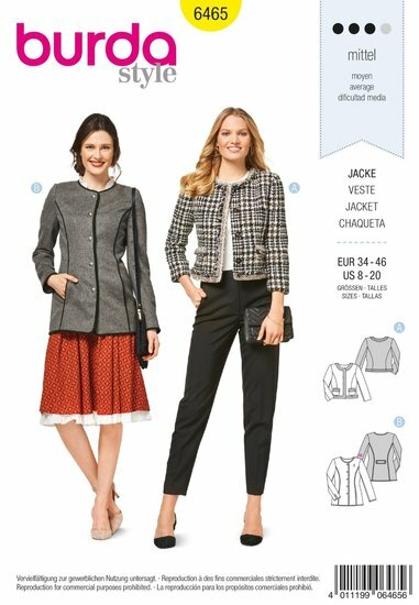 Burda Patroon 6465 - Jas