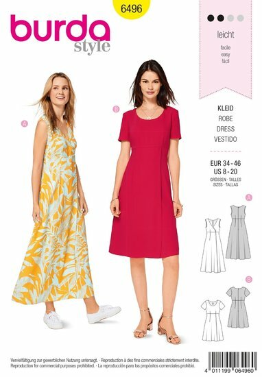 Burda Patroon 6496 - Jurk