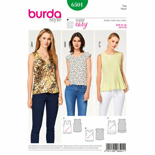 Burda Patroon 6501 - Topje