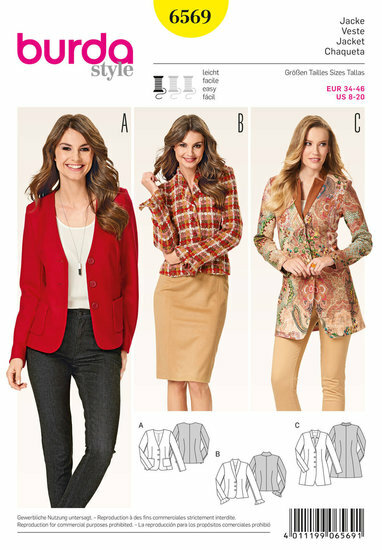 Burda Patroon 6569 - Jas