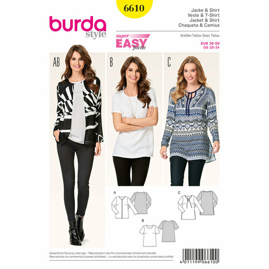 Burda Patroon 6610 - Vest en T-shirt