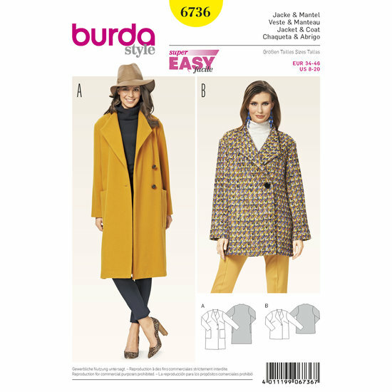 Burda Patroon 6736 - Jas en Mantel