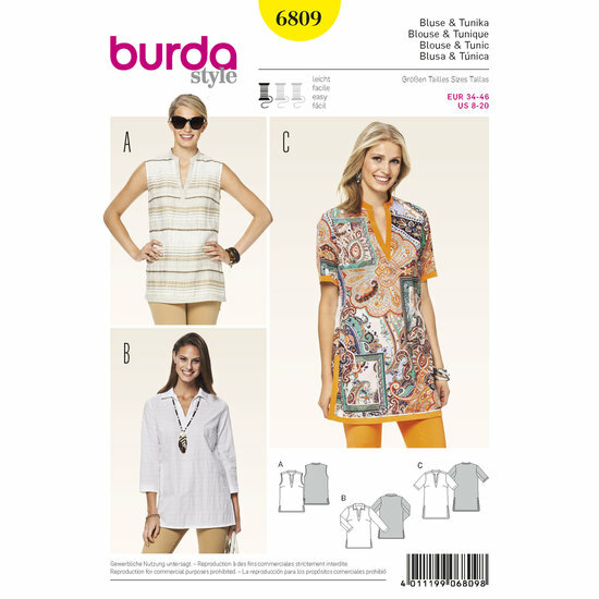 Burda Patroon 6809 - Bloes en Tuniek