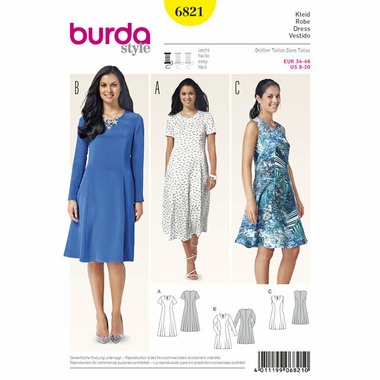 Burda Patroon 6821 - Jurk