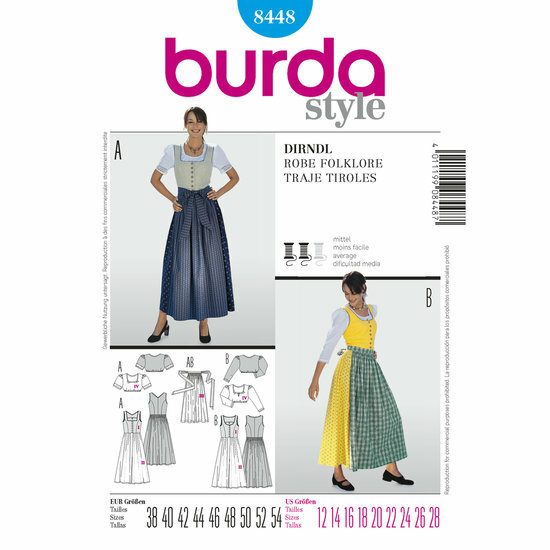 Burda Patroon 8448 - Tiroler Jurk
