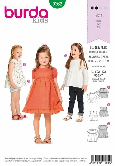 Burda Patroon 9362 - Bloes en Jurk