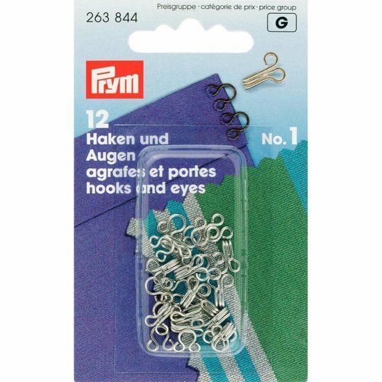 Prym Haken En Ogen Zilver N1