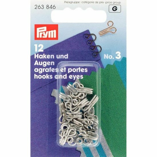 Prym Haken En Ogen Zilver N3