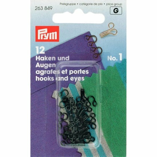 Prym Haken En Ogen Zwart N1