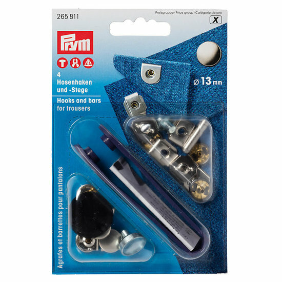 Prym Vernietbare Broekhaken Zilver/Gebronsd 13mm