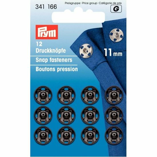 Prym Aannaaidrukknoop Zwart 11mm