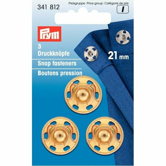Prym Aannaaidrukknoop Goud 21mm