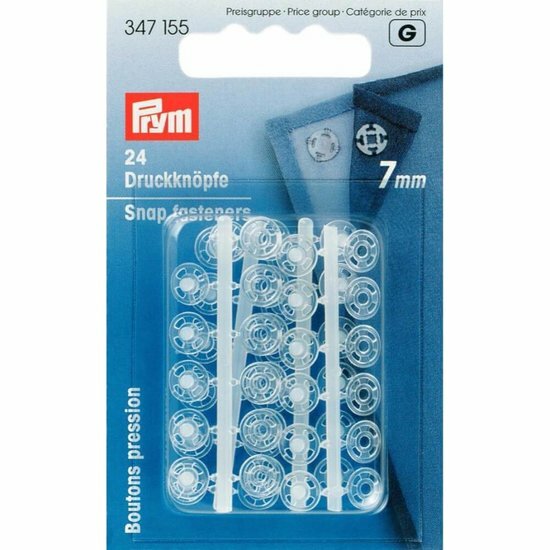 Prym Aannaaidrukknoop Kunststof Transparant 7mm