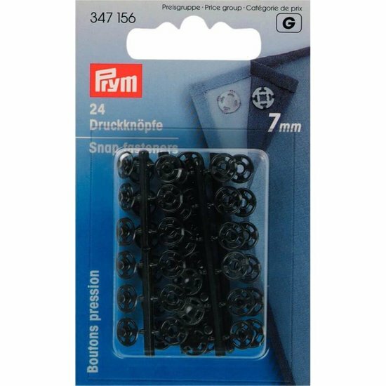 Prym Aannaaidrukknoop Kunststof Zwart 7mm