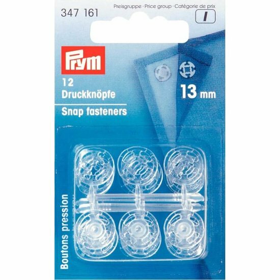 Prym Aannaaidrukknoop Kunststof Transparant 13mm