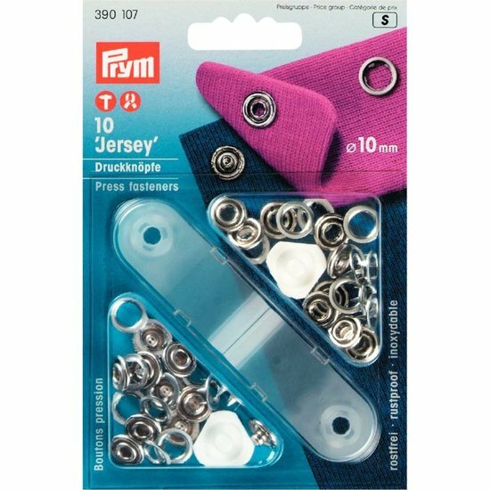 Prym Jersey Drukknoop Ring Zilver 10mm