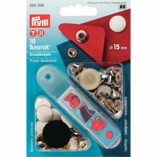 Prym Anorak Drukknoop Wit 15mm