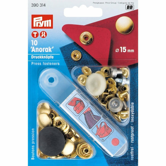 Prym Anorak Drukknoop Goud 15mm