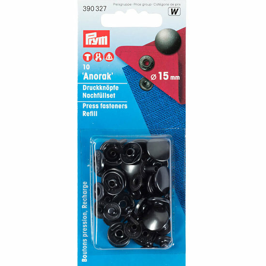 Prym Anorak Drukknoop Gebronsd 15mm Navulling