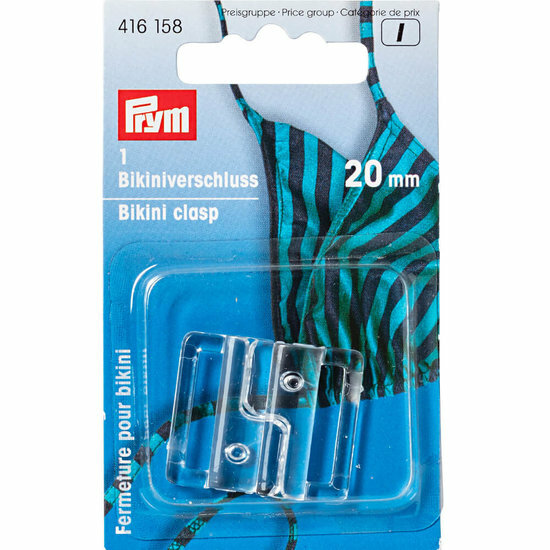 Prym Bikinisluiting Haak Kunststof Transparant 20mm