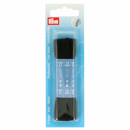 Prym Platte Veters 75cm Zwart