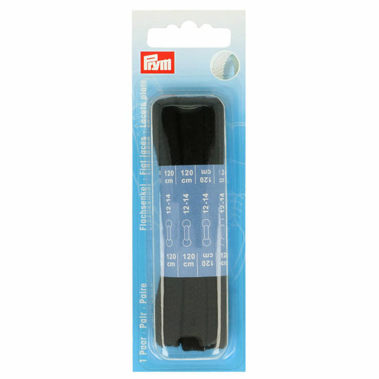 Prym Platte Veters 120cm Zwart