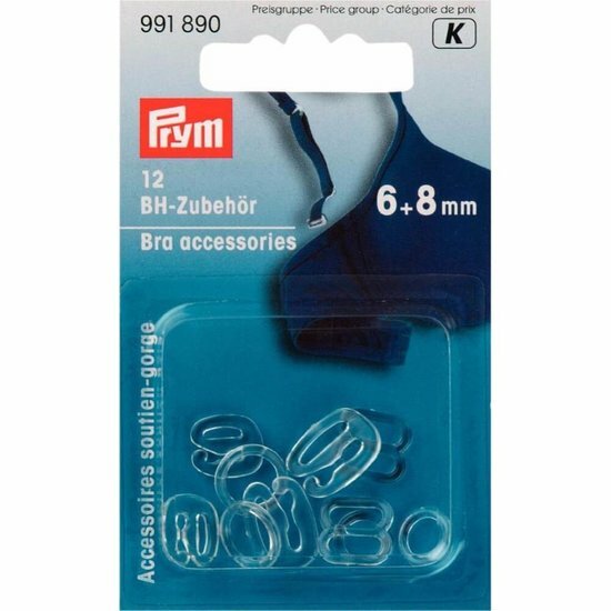 Prym BH Accessoires 6+8mm Transparant