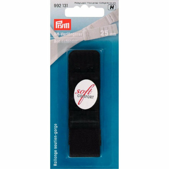 Prym BH-Verlengstuk 25mm 2 Haken Zwart
