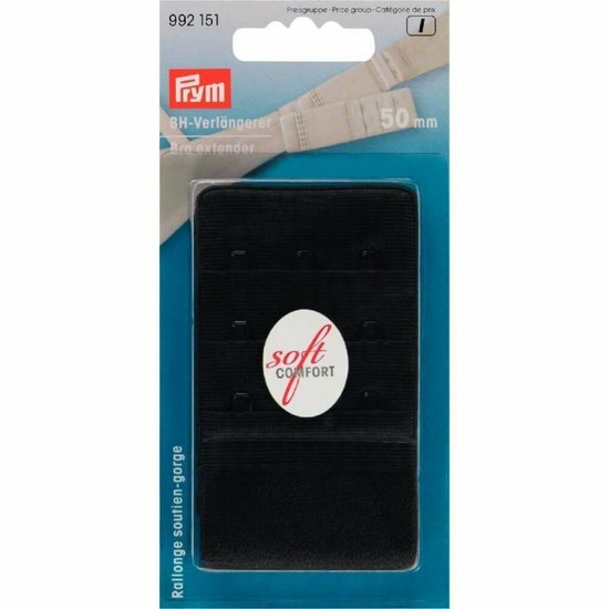 Prym BH-Verlengstuk 50mm 3 Haken Zwart