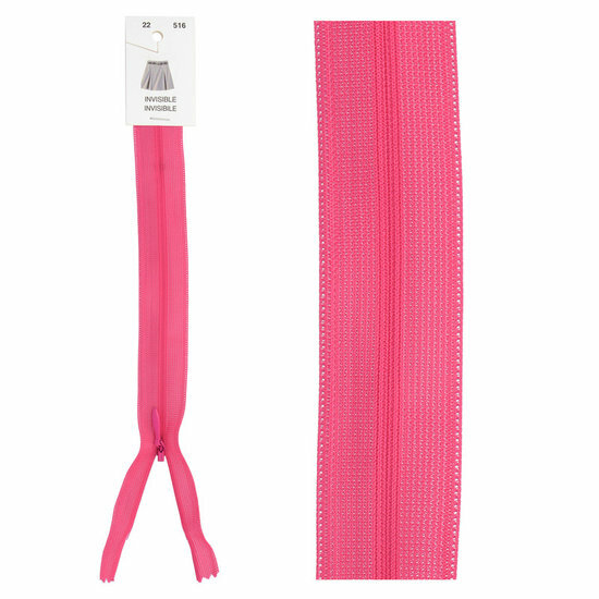 Blinde Rits - 40cm - Fuchsia (516)