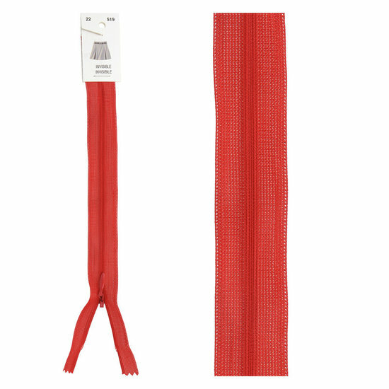 Blinde Rits - 22cm - Rood (519)