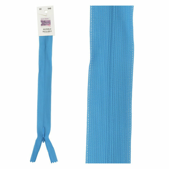 Blinde Rits - 60cm - Turkoois (549)