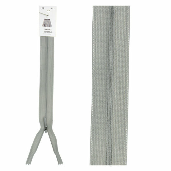 Blinde Rits - 60cm - Muizengrijs (577)