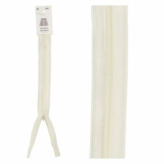 Blinde Rits - 60cm - Gebroken Wit (841)