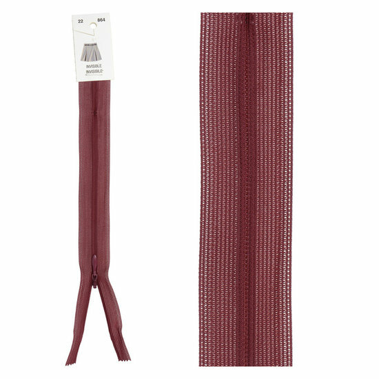 Blinde Rits - 40cm - Bordeaux (864)