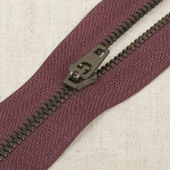 Niet Deelbare Metaalrits - 20cm - Bordeaux (021)