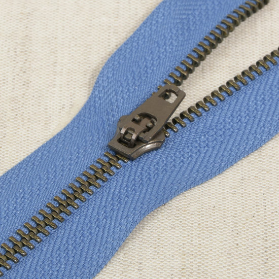 Niet Deelbare Metaalrits - 12cm - Jeansblauw (557)