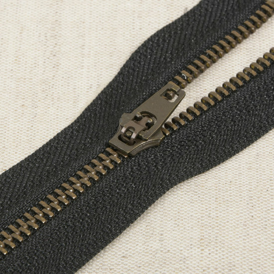 Niet Deelbare Metaalrits - 20cm - Zwart (580)