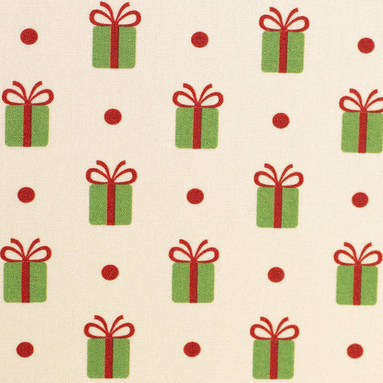 Katoen Noel Cadeau Ecru