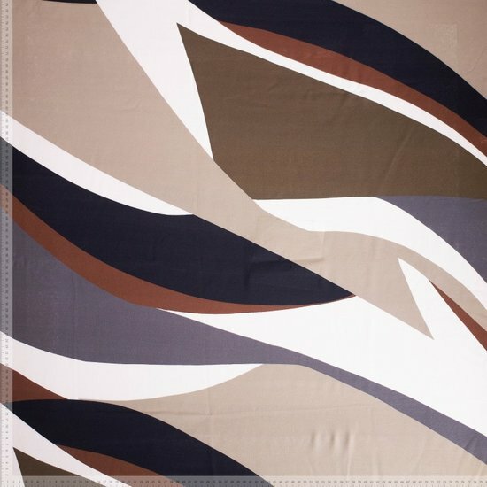 Viscose Abstract Beige/Grijs
