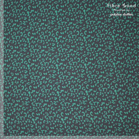 Katoen Viscose - Luipaard - Groen