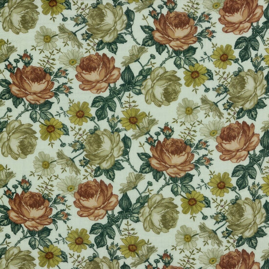 Tetra - Flowers - Ecru
