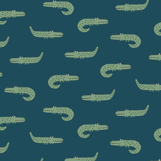 Poplin - Alligator - Marine