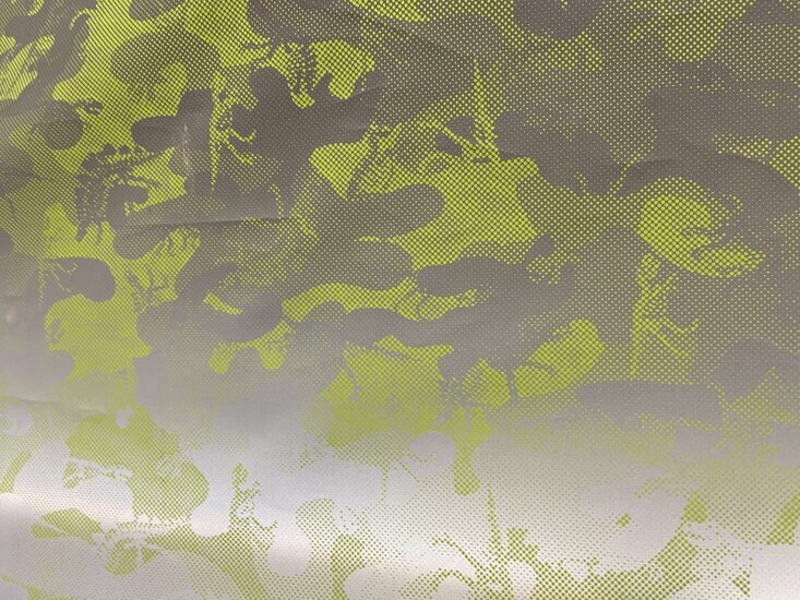Waterafstotend - Reflective Dino - Zilver/Neon Geel