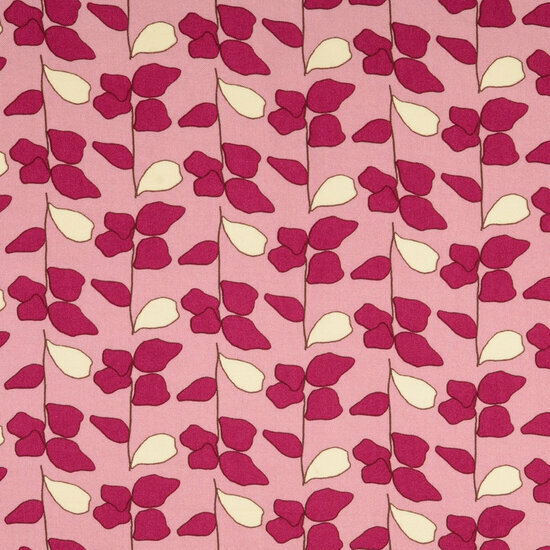 Viscose - Blaadjes - Roze
