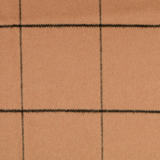 Mantelstof - Check - Beige