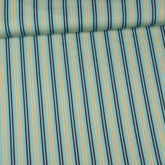 French Terry - Vertical Lines - Munt (Eva Mouton)